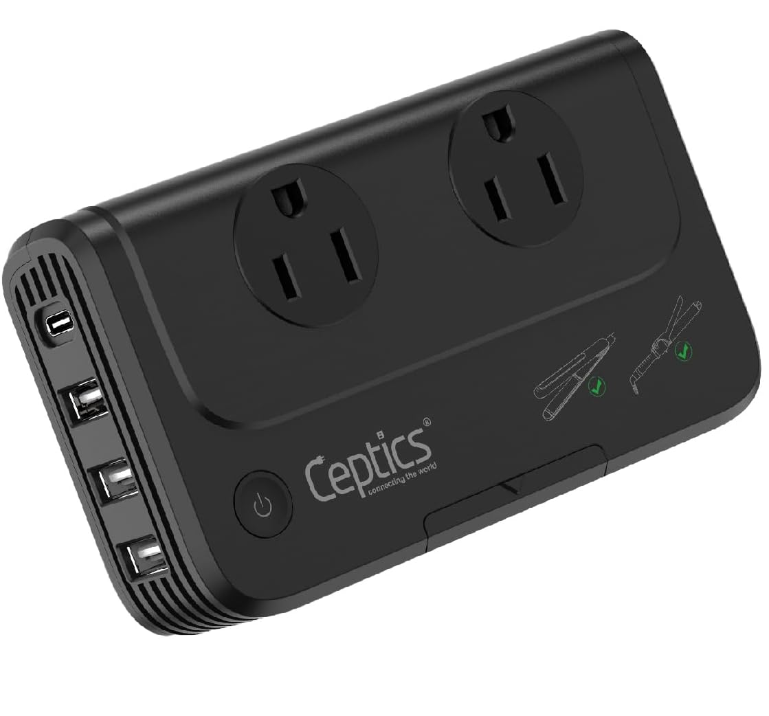 Ceptics travel voltage converter